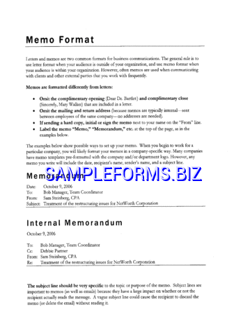 Memo Format Template pdf free